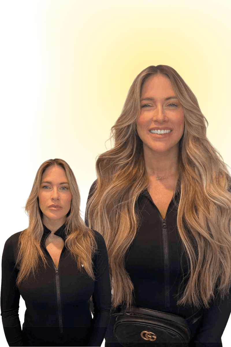 Hair extensions transformation 1